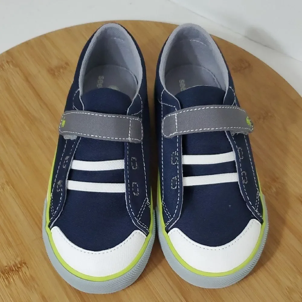 See Kai Run Boys Alex Navy Kids Sneakers Size 12 NIB
